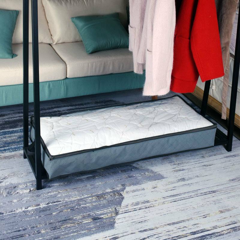 Foldable Under Bed Storage Box Quilt Storage Bag W...