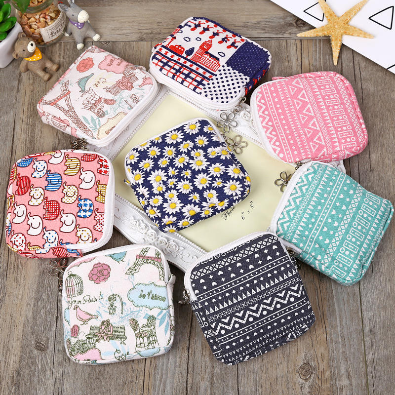 Cute Women Sanitary Napkins Bag Menstrual Pads Carrying Easy Bag  - #07