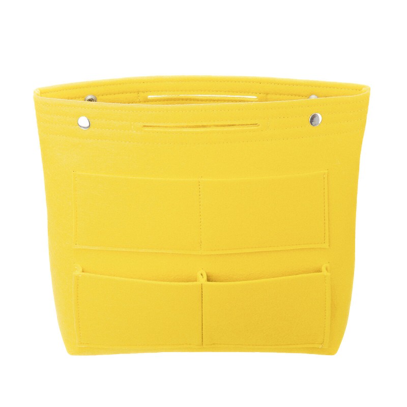 Large Organizer Cosmetic Bag in Bag Casual Travel Multi-pockets Elegant Bag Handbag - White