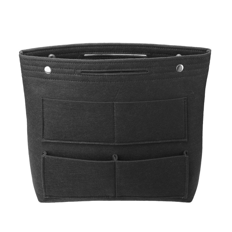 Large Organizer Cosmetic Bag in Bag Casual Travel Multi-pockets Elegant Bag Handbag - White