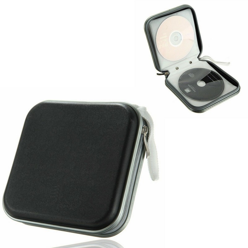40 Disc CD DVD  Double-side Storage Case Organizer Holder Hard Wallet Album CD Storage Bag -  Red