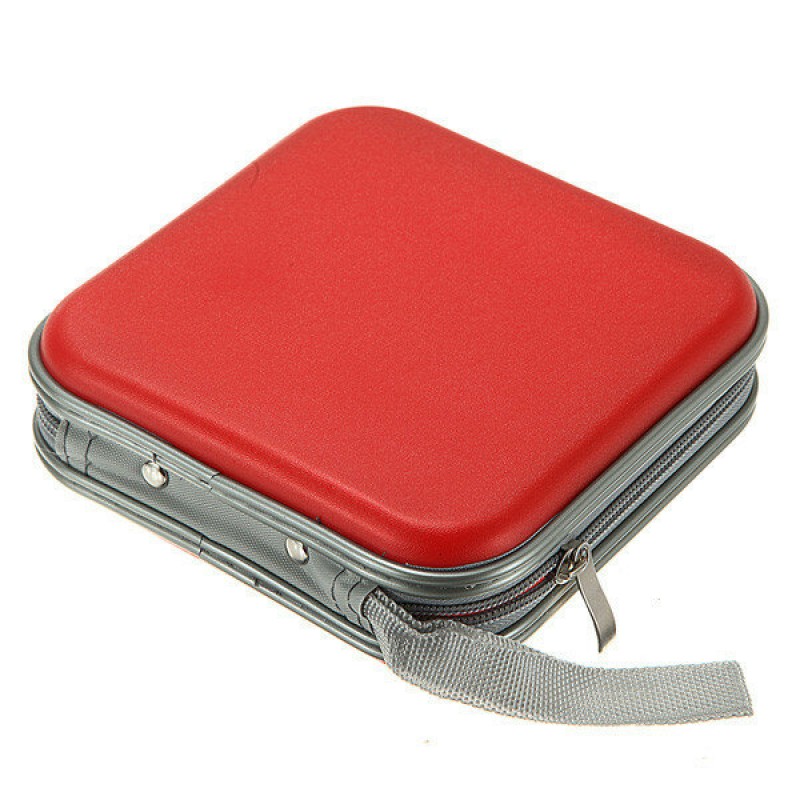 40 Disc CD DVD  Double-side Storage Case Organizer Holder Hard Wallet Album CD Storage Bag -  Red