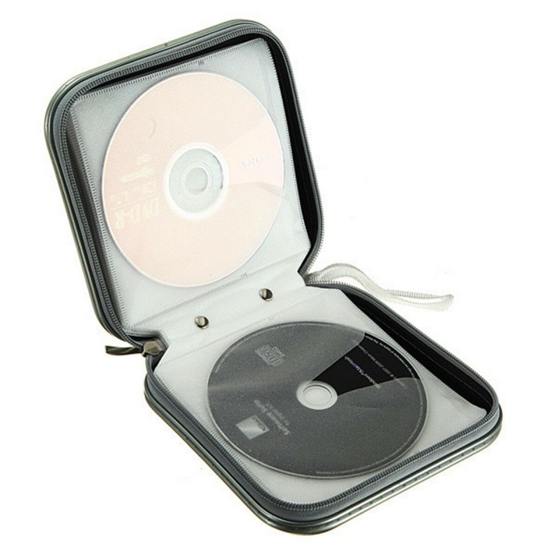 40 Disc CD DVD  Double-side Storage Case Organizer Holder Hard Wallet Album CD Storage Bag -  Red