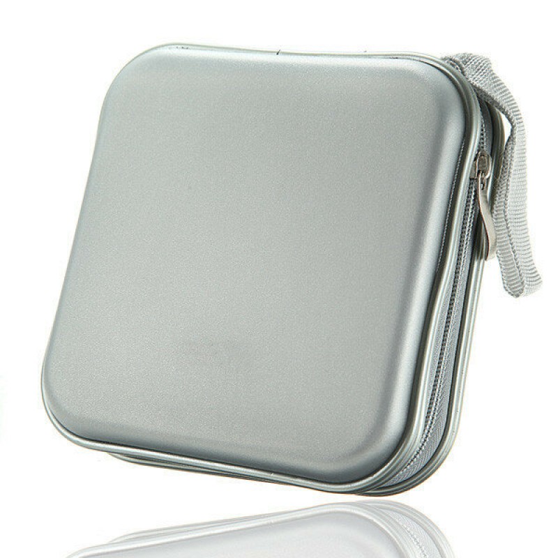 40 Disc CD DVD  Double-side Storage Case Organizer Holder Hard Wallet Album CD Storage Bag -  Red