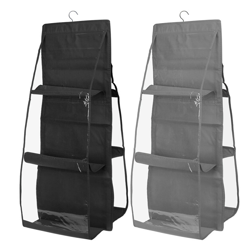 Double-sided Six-layer Hanging Handbag Closet Ward...
