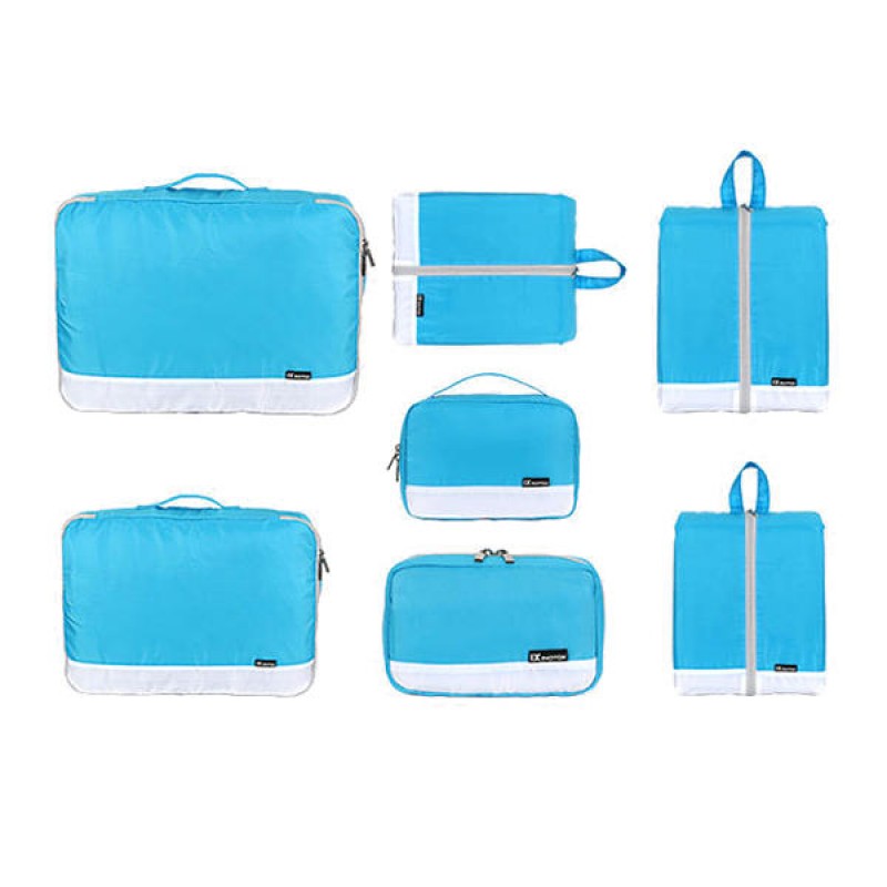Polyester Home 7-piece Duffel Bag Travel Digital Storage Bag - Pink