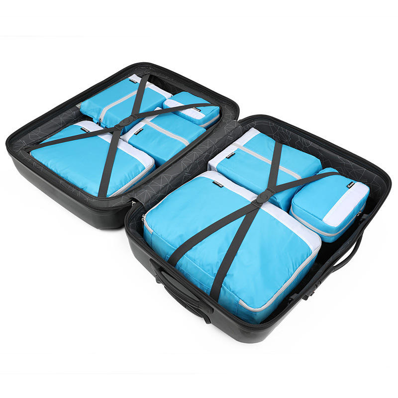 Polyester Home 7-piece Duffel Bag Travel Digital Storage Bag - Pink