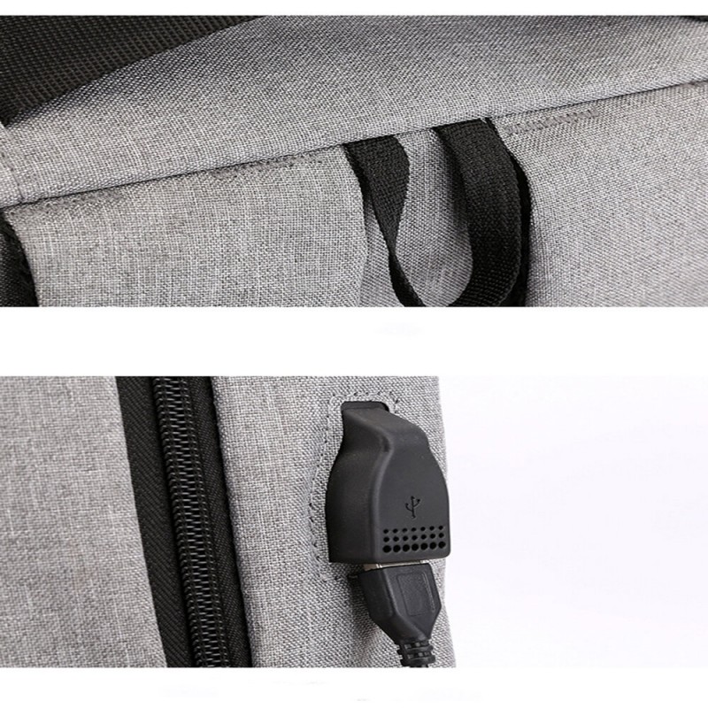 40L Enlarge Backpack USB External Charge Laptop Backpack Shoulders Men Women Fashion Waterproof Travel Backpack School Bag - Blu