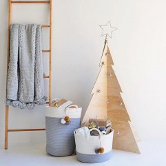 Cotton Rope Storage Basket Baby Laundry Basket Wov...