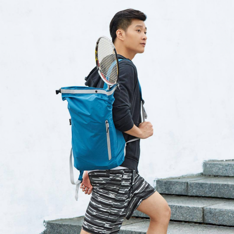 Outdoor Backpack Lightweight Sports Folding Bag Portable Camping Hiking School Bag from XIAOMI YOUPIN - Blue