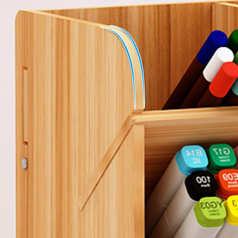Pencil Pen Holder Storage Box Rack Desk Stationery Density Plate Desktop Organizer - 3