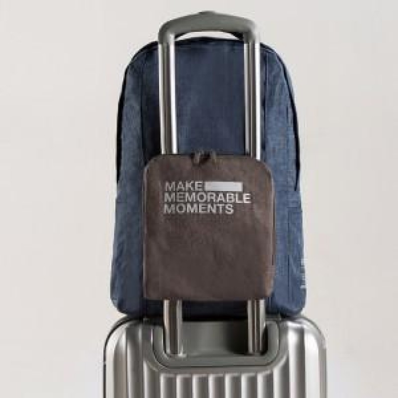 Multi function Minimalist Portable Foldable Shoulder Backpack Travel Bag - Blue