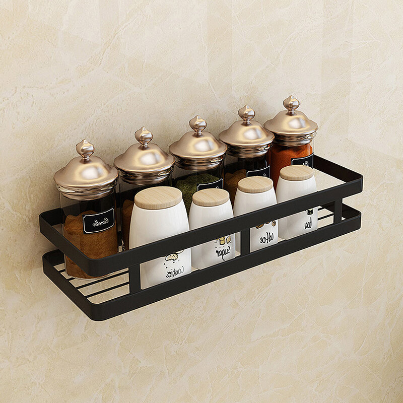 Kitchen Bathroom Rack Hanging Basket Black Stainle...