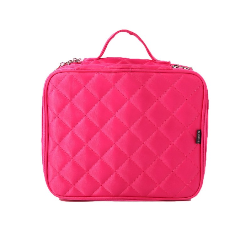 Double layer Nylon Lady's Cosmetic Bag Waterproof Make Up Handbag Tools Organizer Pouch Wash Toilet - Rose