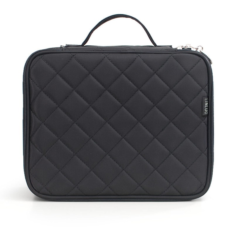 Double layer Nylon Lady's Cosmetic Bag Waterproof Make Up Handbag Tools Organizer Pouch Wash Toilet - Rose