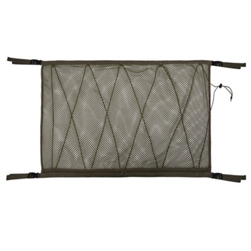 Car Ceiling Storage Net Pocket Universal Car Roof Interior Cargo Net Bag with Zipper Car Trunk Storage - Khaki