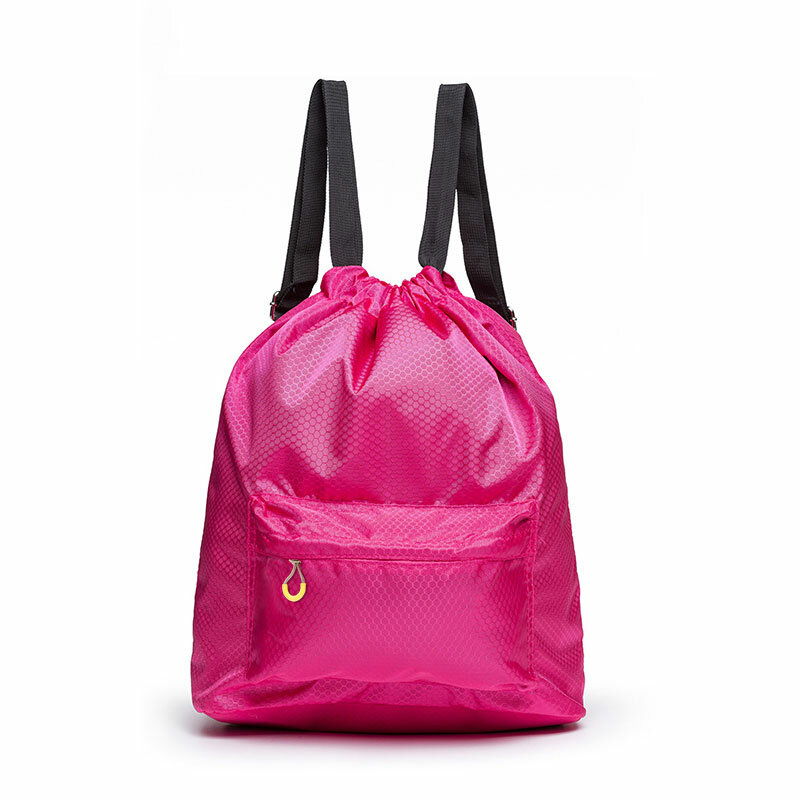 KC-SK01 Travel Waterproof Storage Bag Wet Dry Seperated Drawstring Bag Light Weight Backpack - Rose