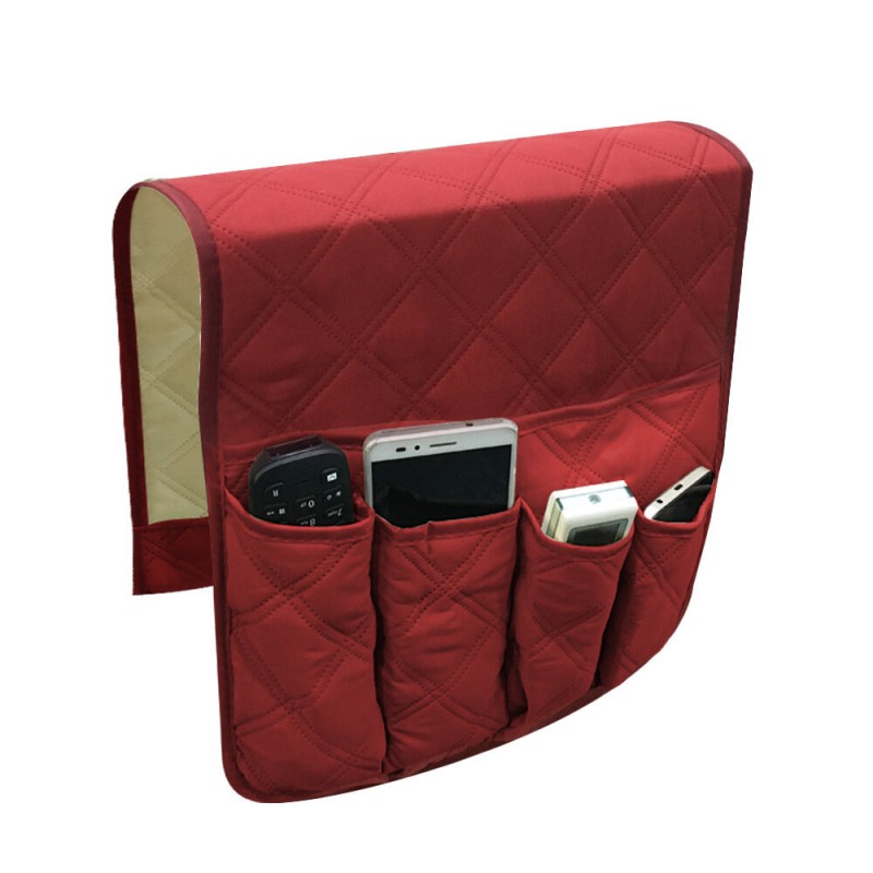 Waterproof Sofa Armrest Storage Organizer for Tablets TV Remotes Phones 4 colors Storage Bag - Grey