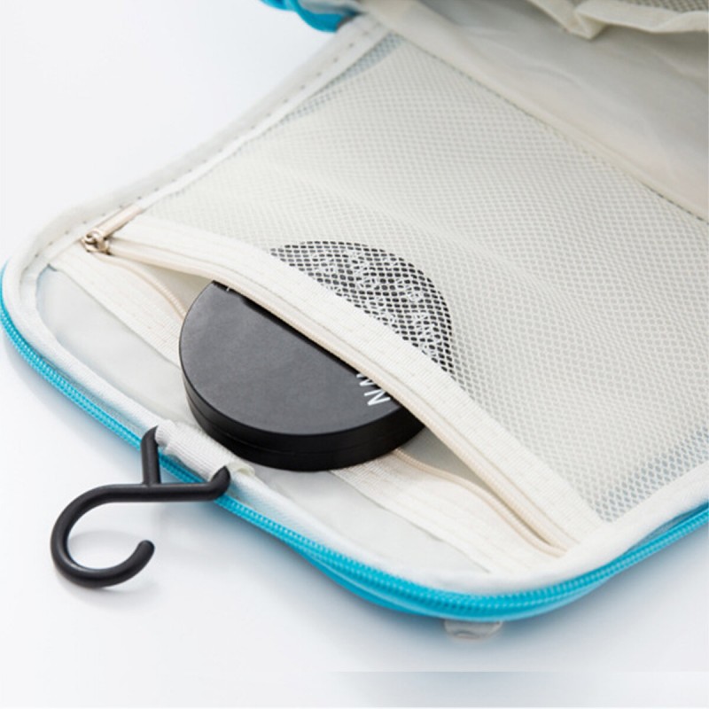Travel Toiletry Bag Hanging Makeup Large Kit Folding Organizer Waterproof Hook - Green