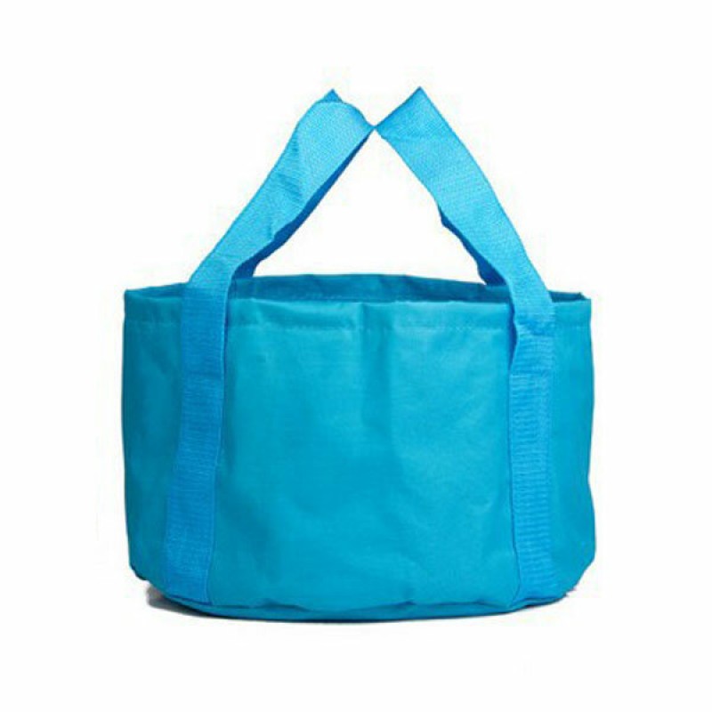 Travel Portable Folding Water Bucket Outdoor Camping Pinic Fishing Storage Basket Organizer - Rose