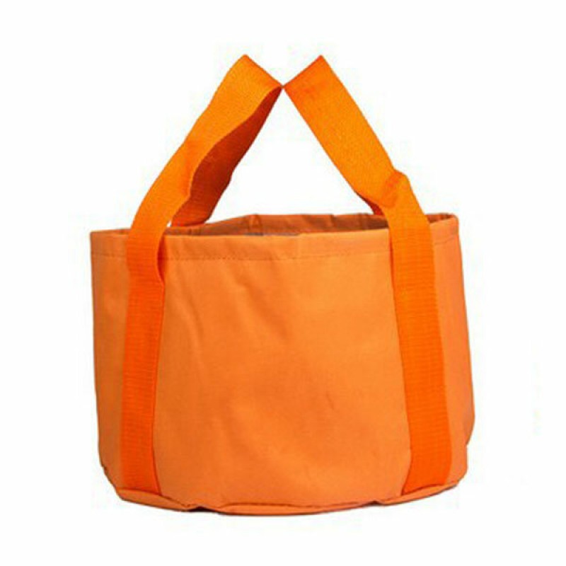 Travel Portable Folding Water Bucket Outdoor Camping Pinic Fishing Storage Basket Organizer - Rose