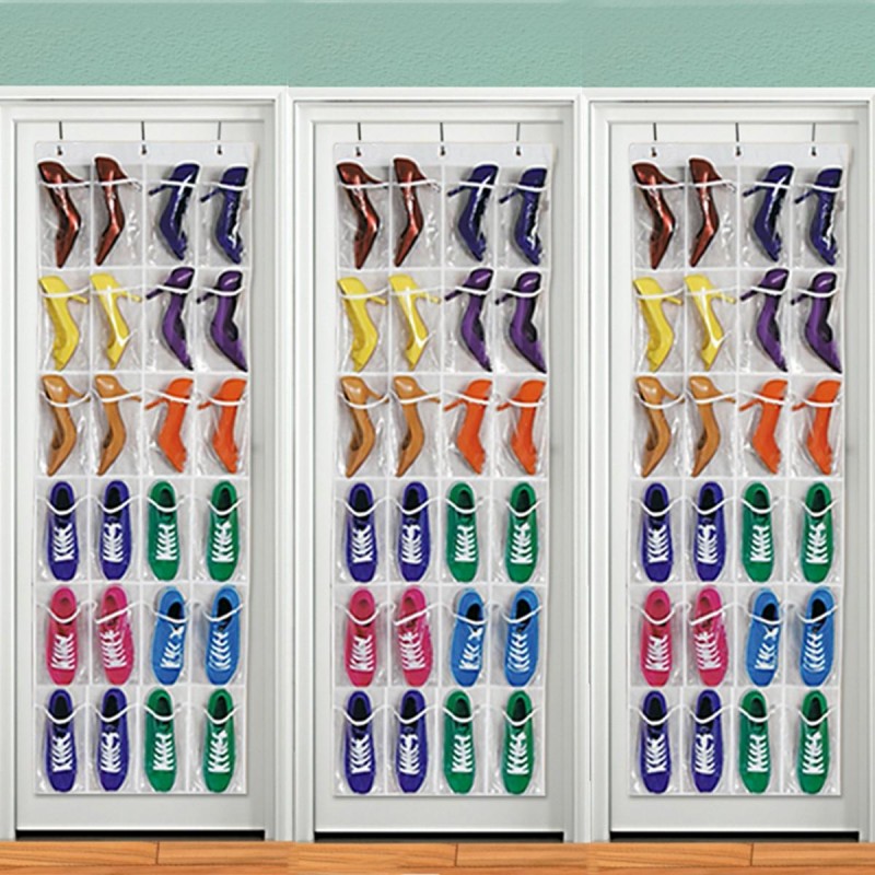 24Pocket Hanging Over Door Stainless Steel Holder ...