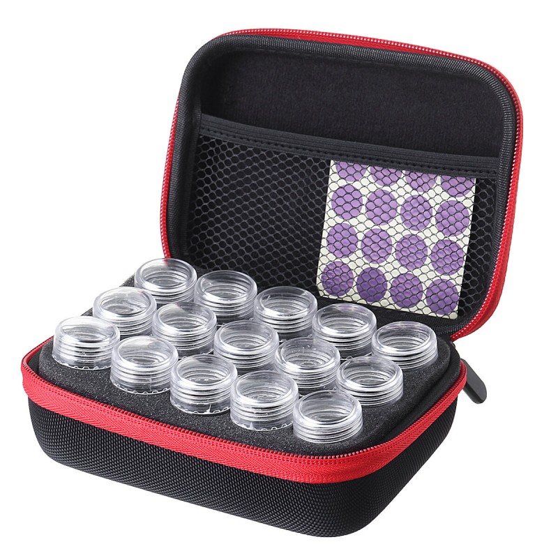 15 Solts Diamond Painting Box Embroidery Case Organizer Storage Accessories Tool Parts Storage Box - Red