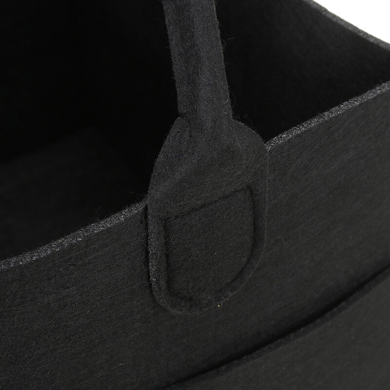 Felt Baby Diaper Caddy Nursery Storage Wipes Bag Nappy Organizer Container - Black