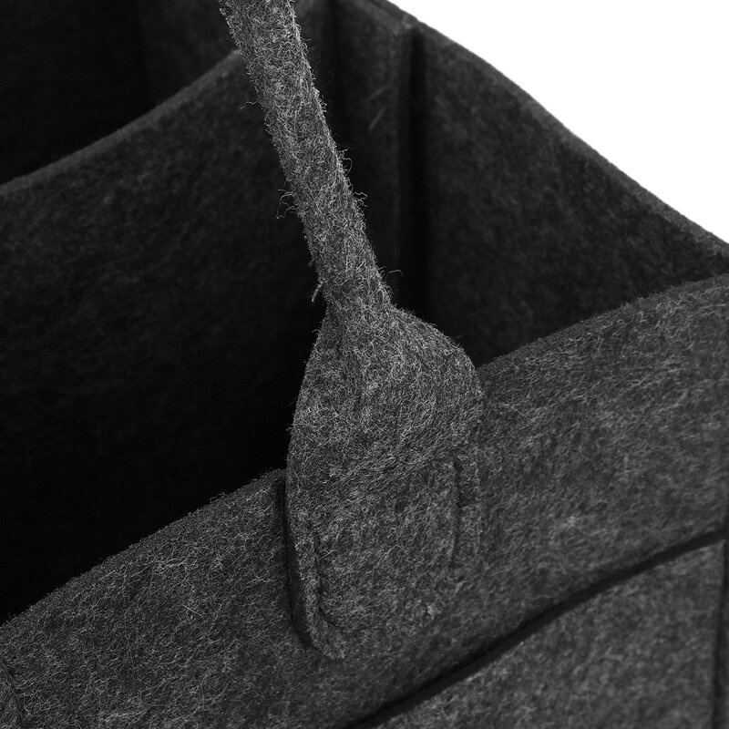 Felt Baby Diaper Caddy Nursery Storage Wipes Bag Nappy Organizer Container - Black