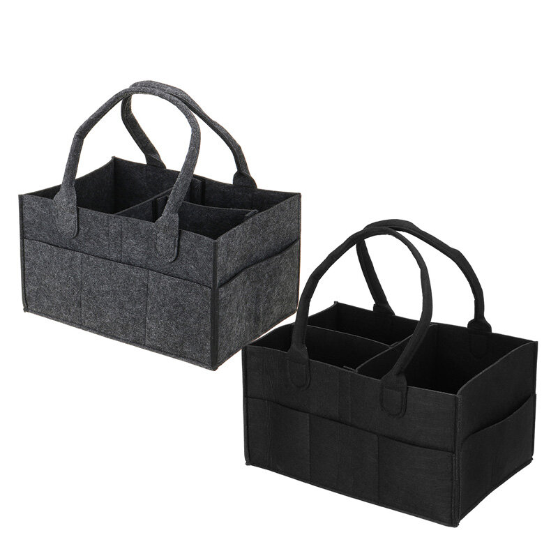 Felt Baby Diaper Caddy Nursery Storage Wipes Bag N...
