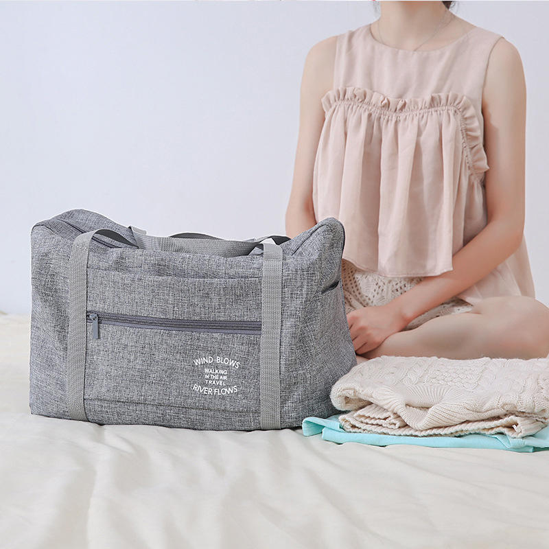 Waterproof folding large capacity portable travel bag for men and women Travel short-distance travel bag shoulder bag trolley ba