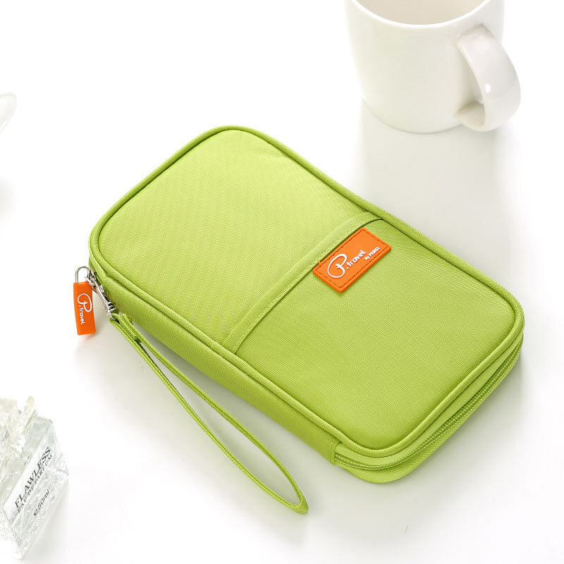 Travel Waterproof Card Bag Fashion Holder Card Pack Wallet Organizer Pocket Passport Documents Bag - Rose