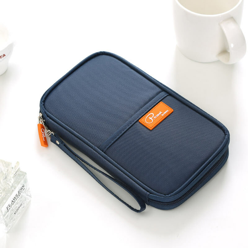 Travel Waterproof Card Bag Fashion Holder Card Pack Wallet Organizer Pocket Passport Documents Bag - Rose