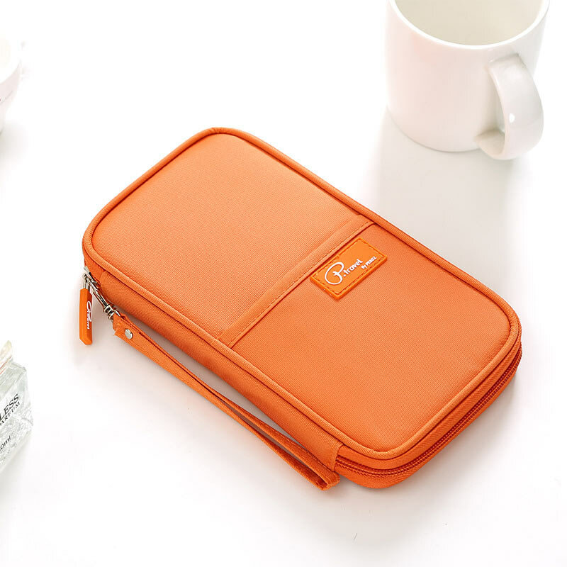 Travel Waterproof Card Bag Fashion Holder Card Pack Wallet Organizer Pocket Passport Documents Bag - Rose