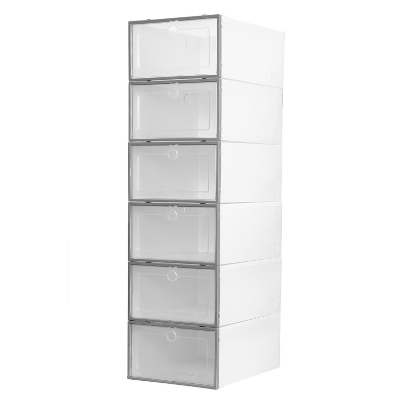 6PCS/SET Shoe Storage Box Dust-proof Dirt-proof Fo...