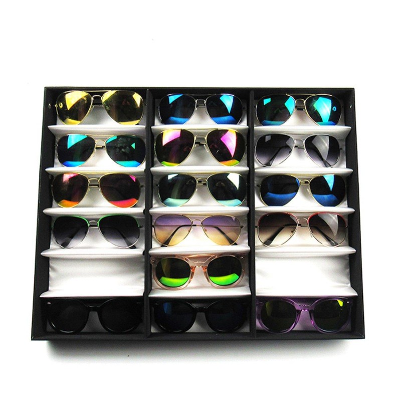 18 Grids Eyeglass Sunglasses Glasses Storage Displ...