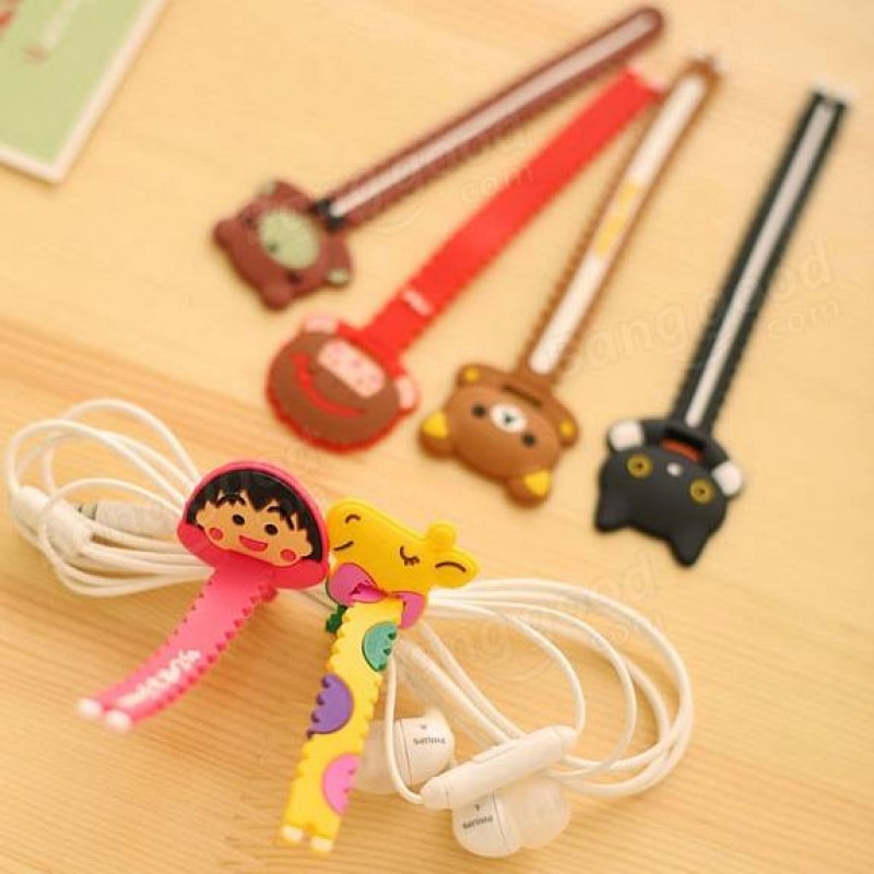 2Pcs Storage Wrap Cable Wire Tidy USB Earphone Winder Sawtooth Organizer Office School Holder - 4
