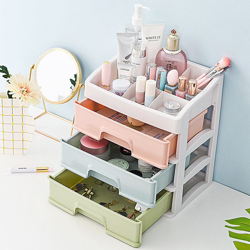 Plastic Storage Drawer Dustproof Cosmetic Storage ...
