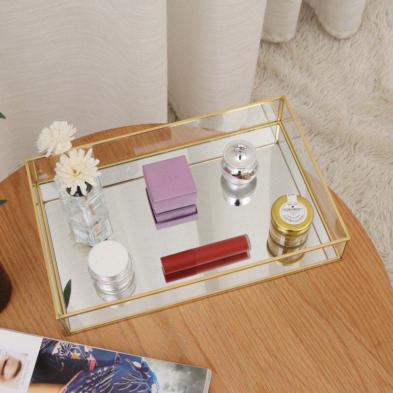 Rectangular Glass Storage Tray Durable Not Easy to...