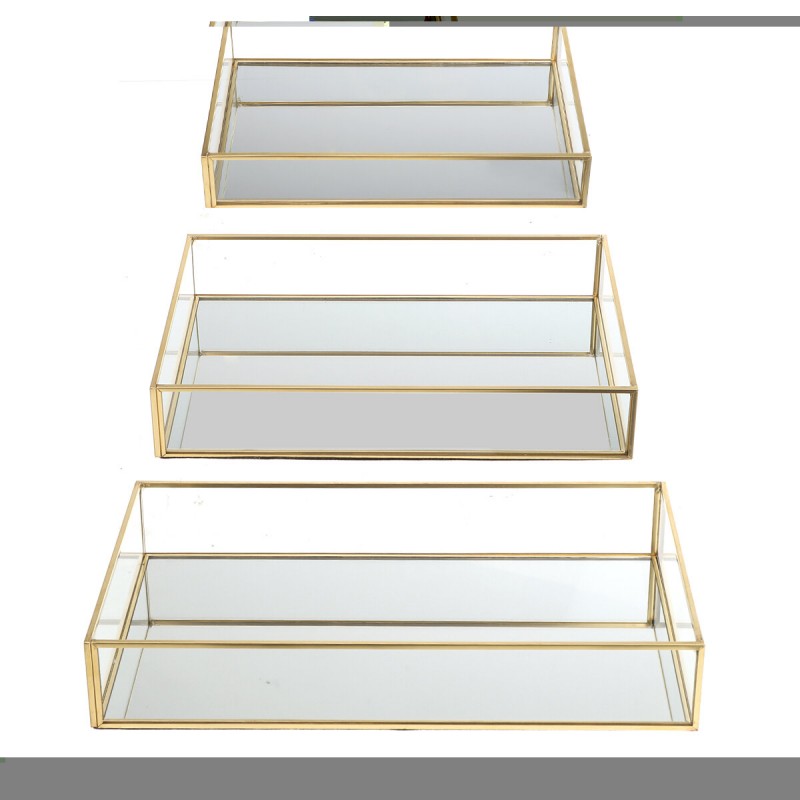 Rectangular Glass Storage Tray Durable Not Easy to Rust Glass Pastry Fruit Tray Non-slip Jewelry Storage Box - Large 30*20*5.5