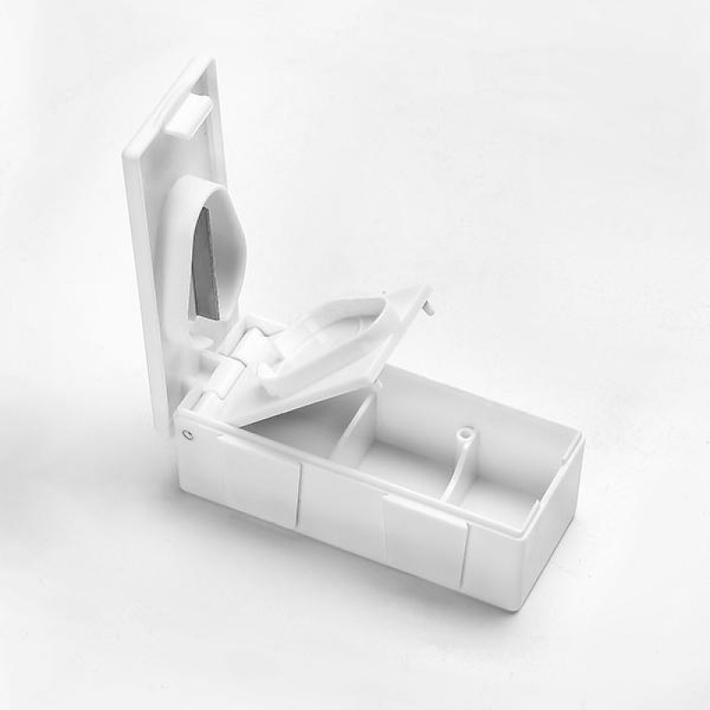 KC-JS0802 Portable 7 Days Pill Box Travel Medicine Organizer With Pill Splitter Cutter
