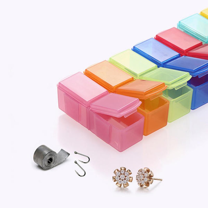 KC-JS0802 Portable 7 Days Pill Box Travel Medicine Organizer With Pill Splitter Cutter