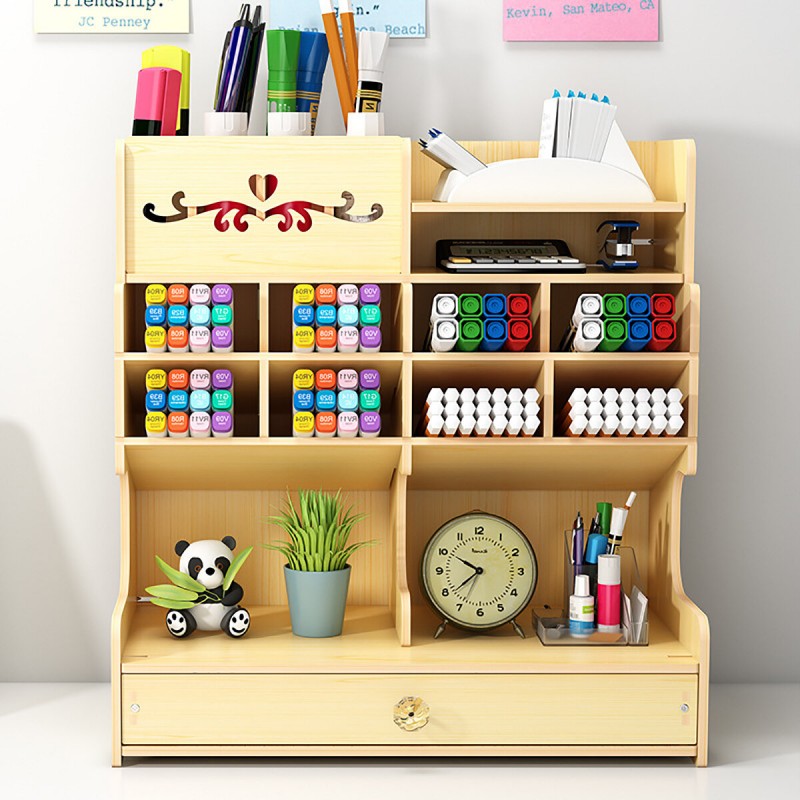 5tiers Wooden Desk Organizer Multi-Functional DIY ...