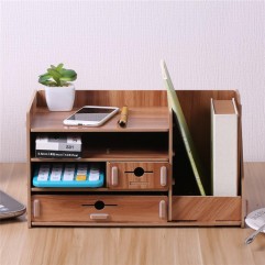 13.8x8x8" Wooden DIY Storage Box With Drawer ...