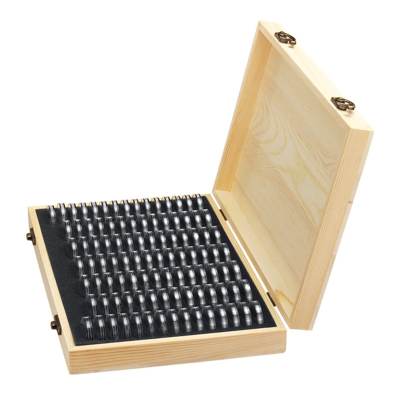 100PCS Rugged Wooden Commemorative Coin Display Ca...