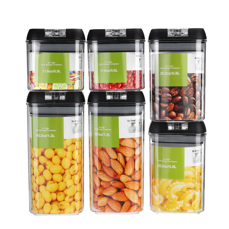 Airtight Food Storage Containers Set Stackable Compact Design Airtight Leakproof Spill-proof Kitchen Stroage Box Set