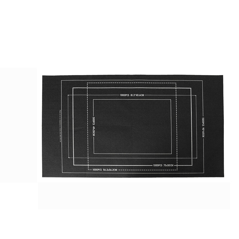1000/1500 Pieces Puzzle Storage Blankets Kids Adult Landscape Painting Puzzle Mat Jigsaw Roll Mat - Black