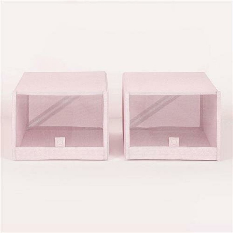  2PCS Shoe Storage Box From Xiaomi Youpin Save Space Tidy Foldable Shoe Organiser Box Storage Baskets  - Pink