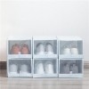  2PCS Shoe Storage Box From Save Space Tidy Foldable Shoe Organiser Box Storage Baskets  - Pink