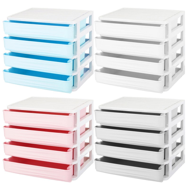 1/2/3/4 Tiers Multilayer Drawer Type Makeup Box Co...